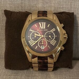 Michael Kors Gold and Tortoise Brown Men's Watch